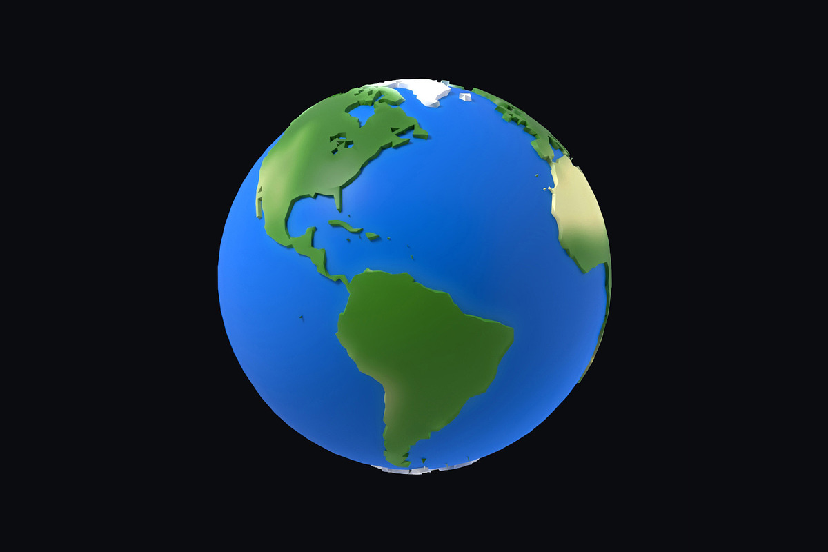 Earth low poly simple design cartoon, an Environmental 3D Model by CGTech (Photo 4 of 24)