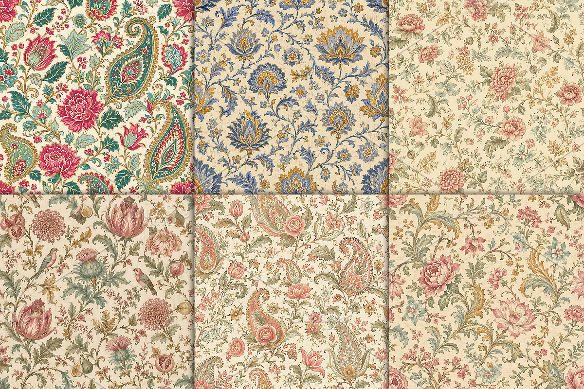 Antique Floral Damask Patterns, a Pattern Graphic by Artonix (Photo 5 of 5)