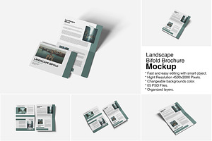 Landscape Bifold Mockup, a Product Mockup by Indah