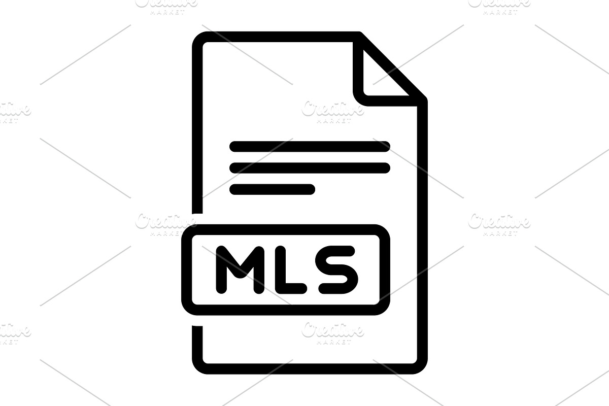 Mls file format black icon, an Outline Icon by Creative priyanka