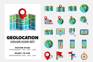 Geolocation Color Icons