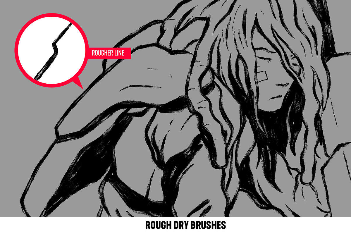 Line Art Brush Set for Procreate, a Brush Add-On by jorgetiradoart (Photo 4 of 5)