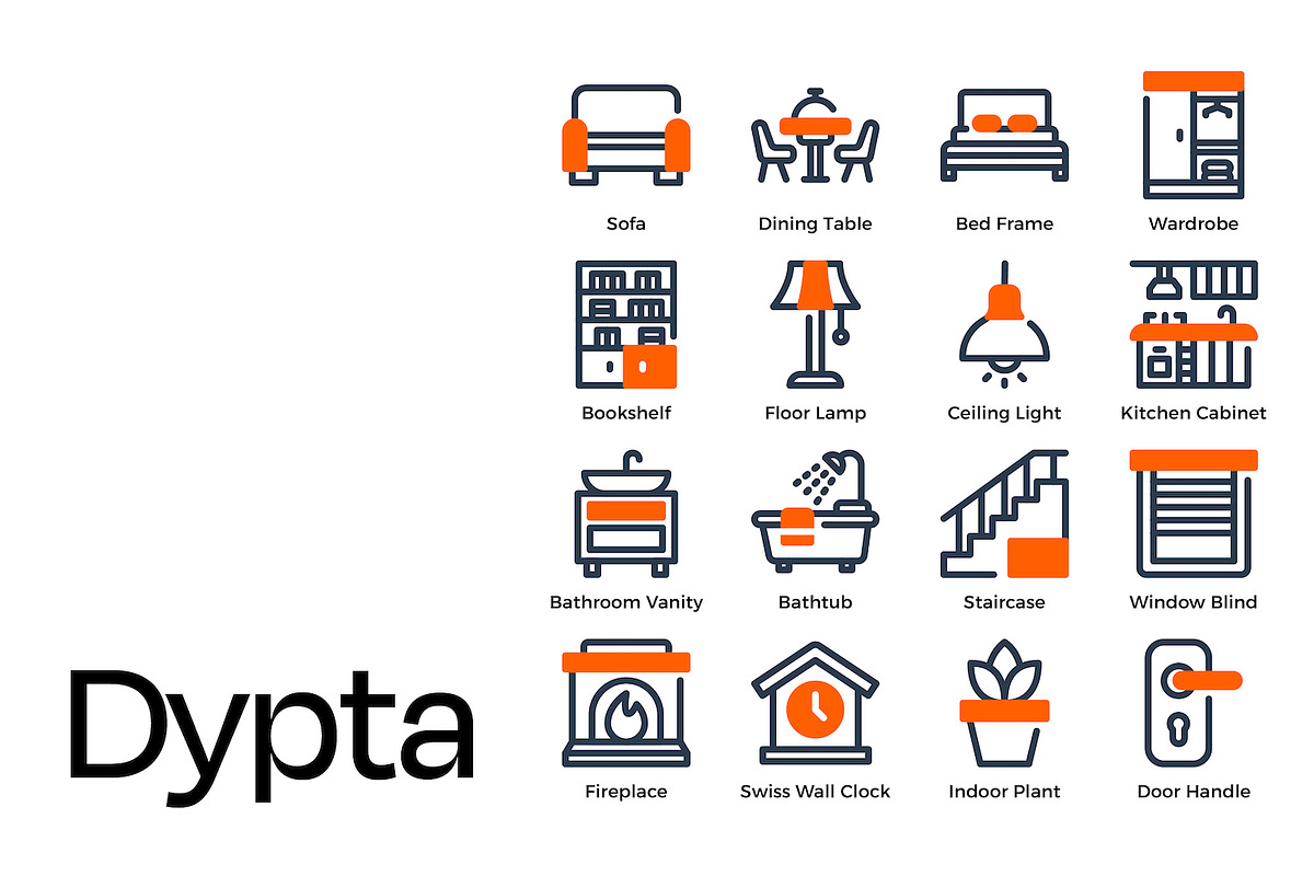 Home & Interior Icon Set, a Duotone Icon by Eklip Studio (Photo 2 of 4)