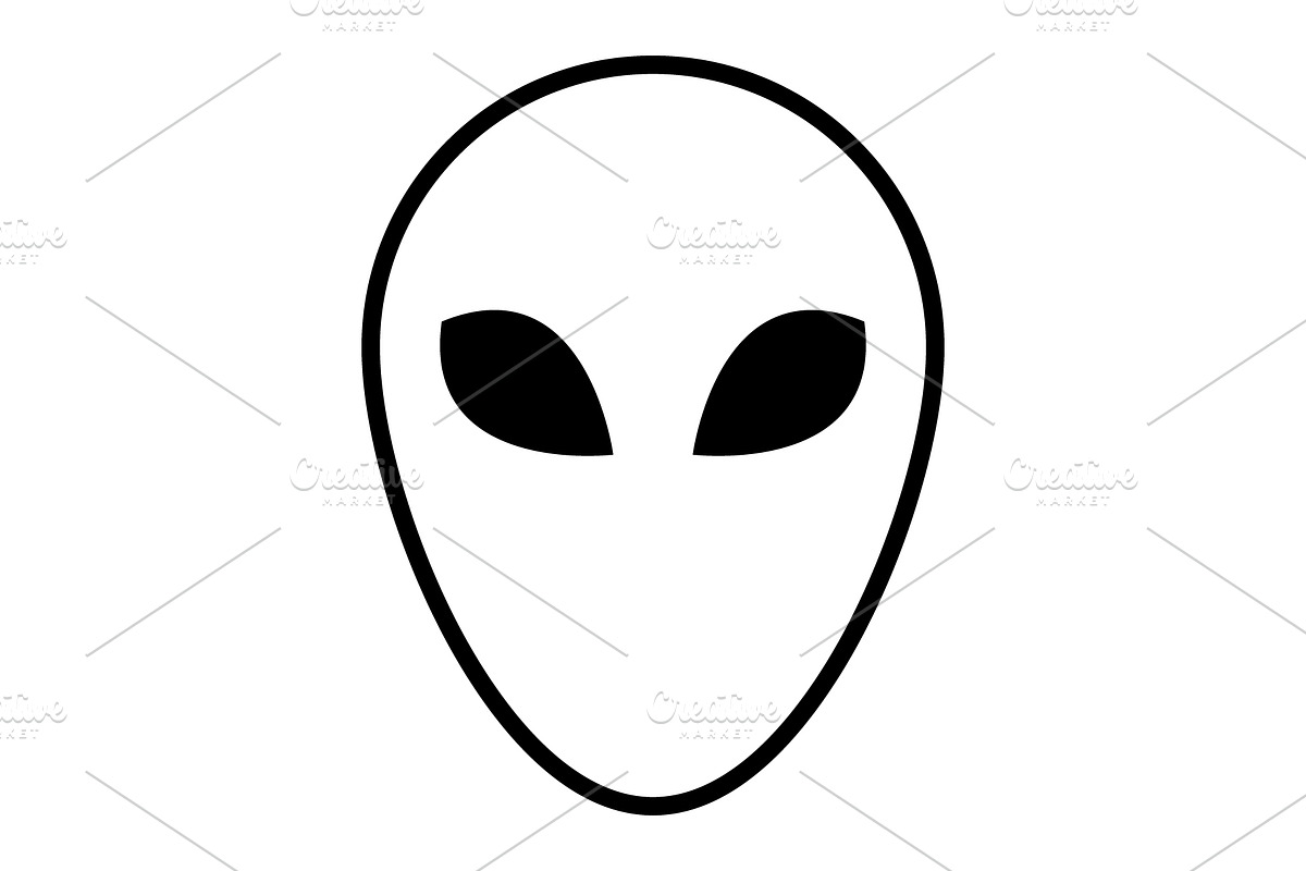 Alien head, an Icon by Mark1987