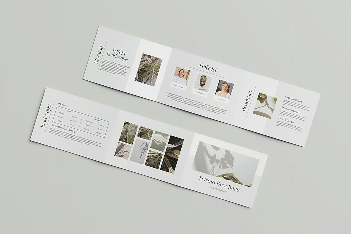 A4 Landscape Trifold Brochure Mockup, an Advertising Mockup by Hubzway (Photo 3 of 7)