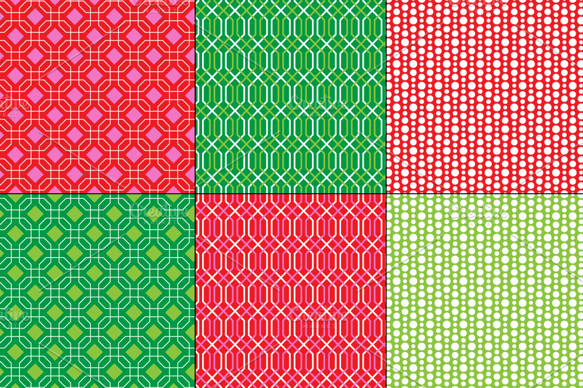 Mod Seamless Christmas Patterns preview 5