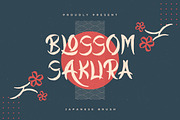 Blossom Sakura | Japanese Brush, a Script Font by Denustudios (Thumbnail 1 of 14)