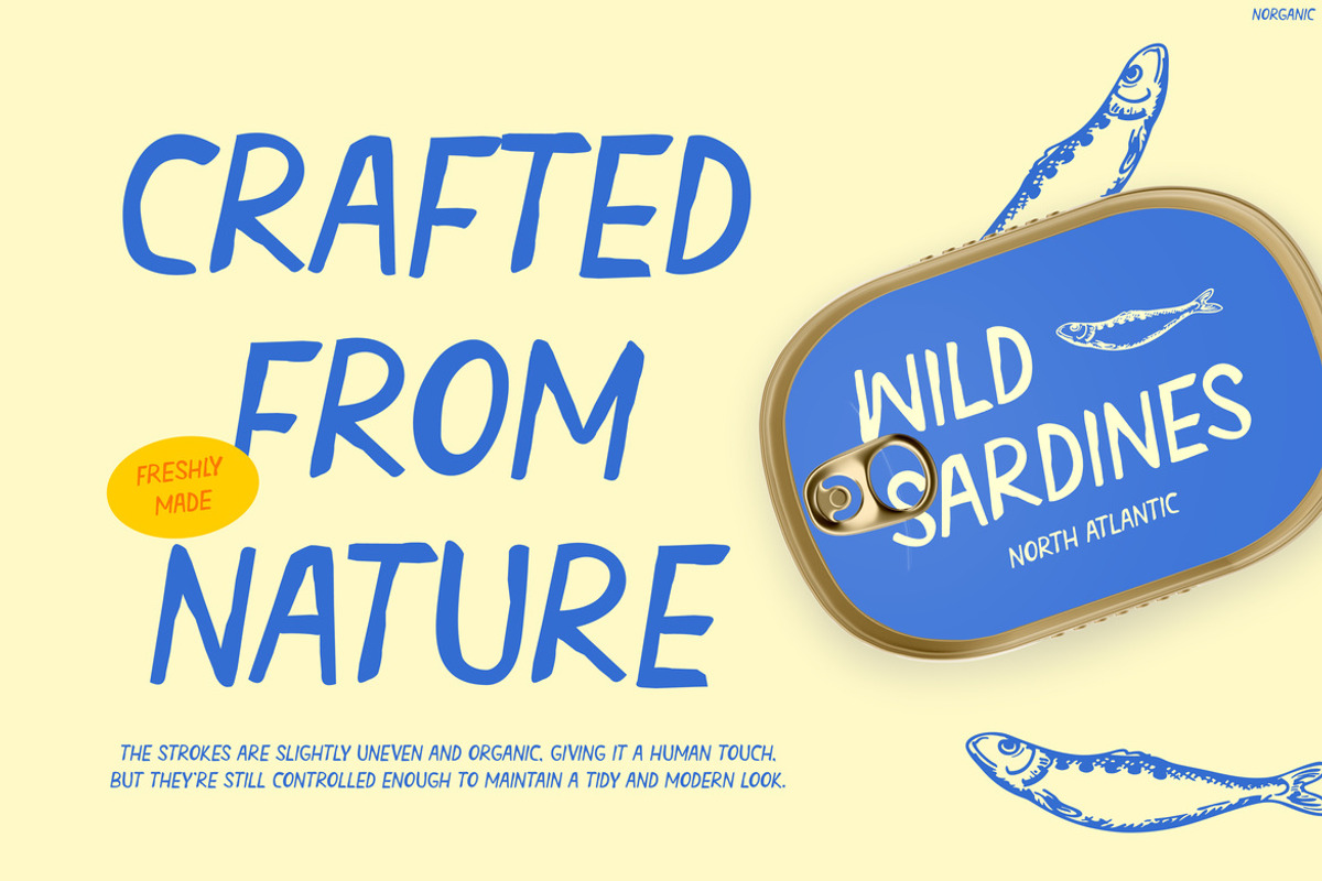 Norganic, a Script Font by Pinisi ART (Photo 3 of 10)