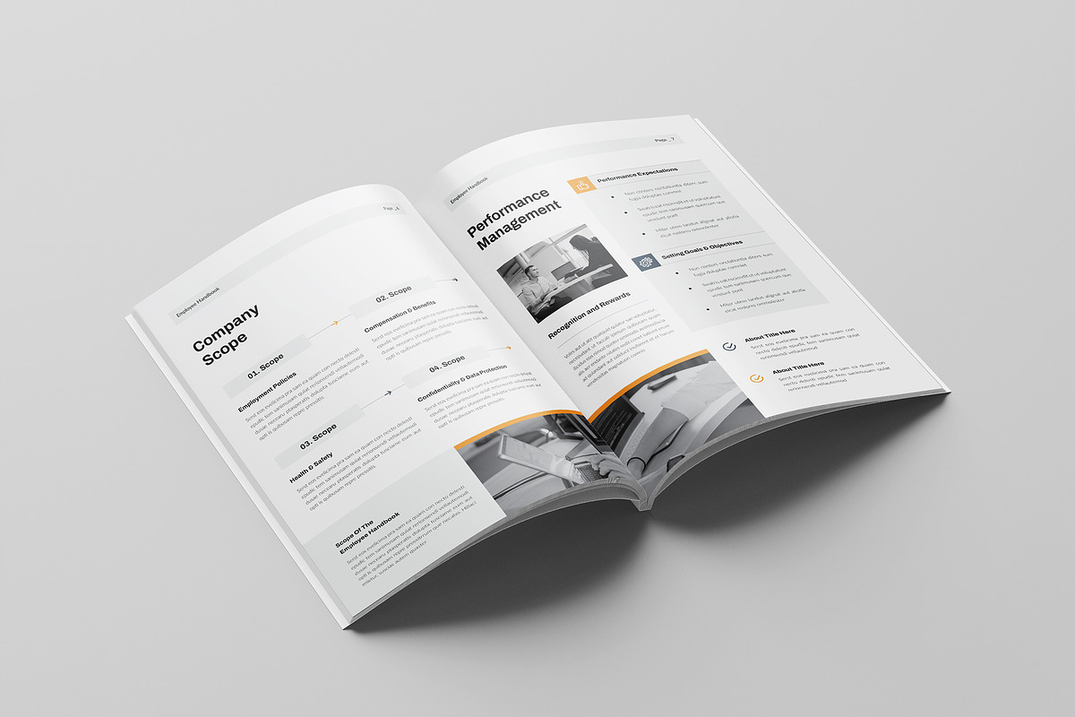 HR Employee Handbook Template, a Brochure Template by Spark_Creative (Photo 4 of 12)