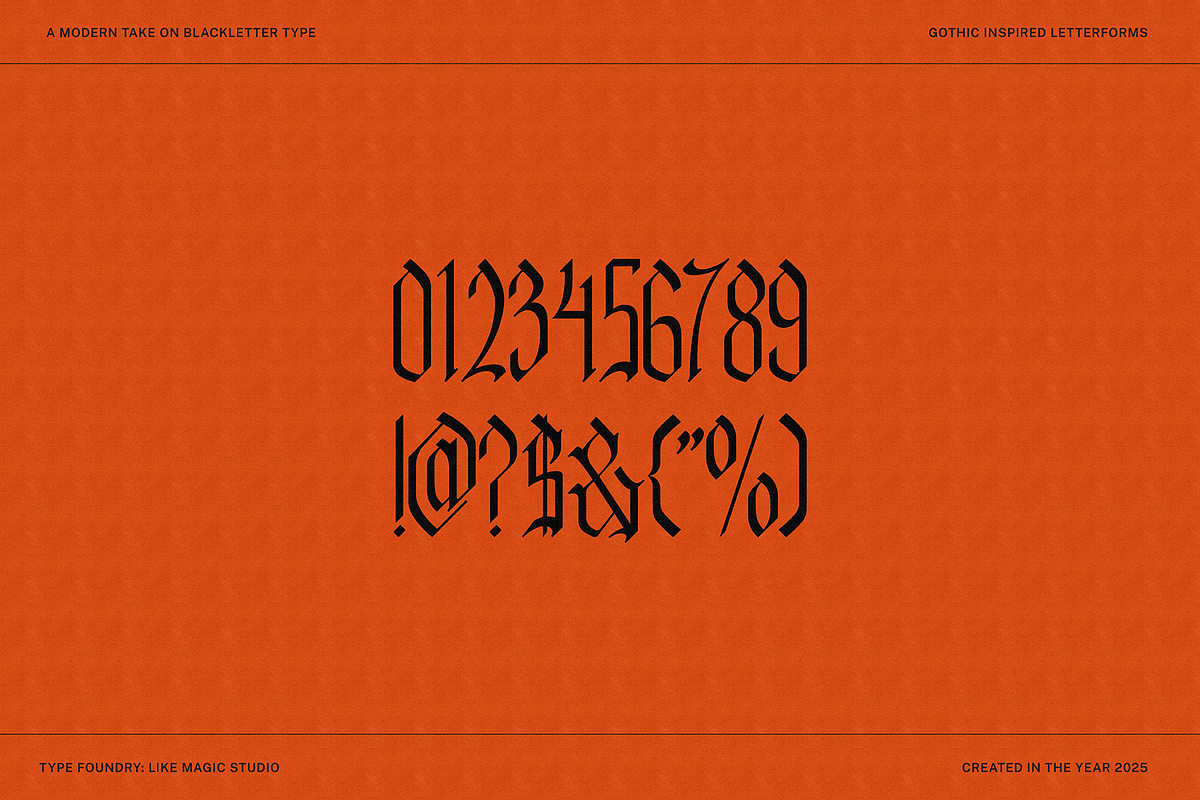 Dark Mother, a Blackletter Font by Like Magic Studio (Photo 7 of 9)
