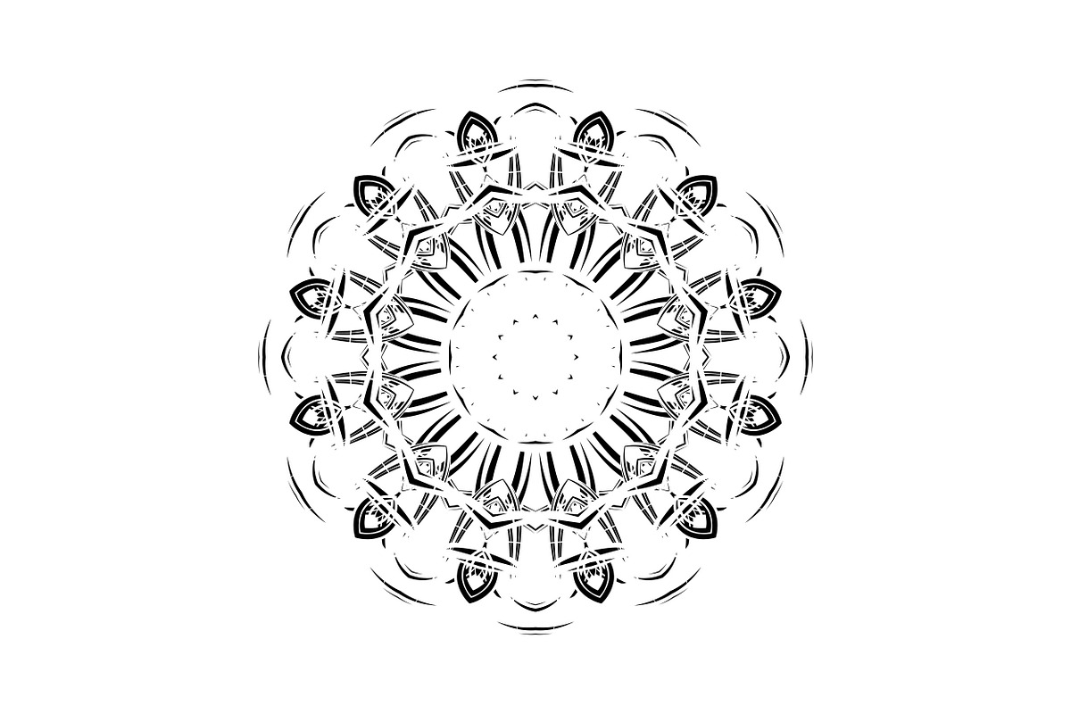 Ornamental Black White Mandala Pack, a Decorative Illustration by NJ Himel (Photo 14 of 103)
