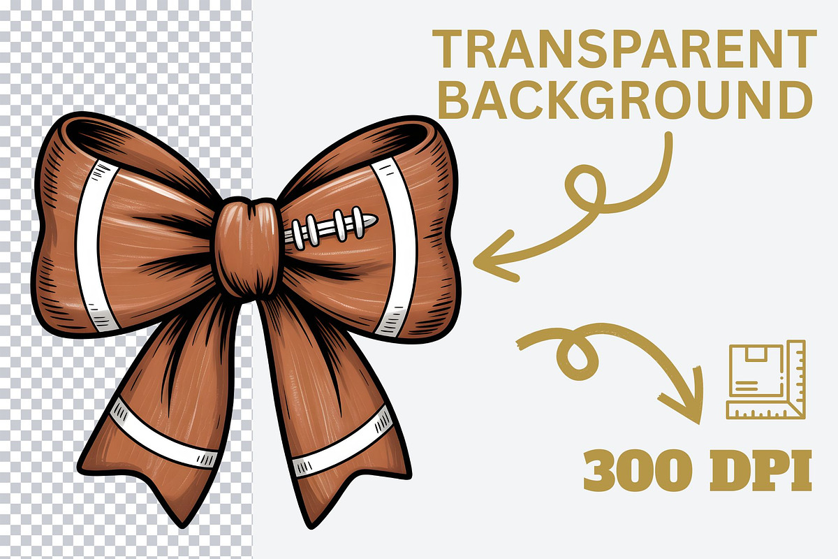 Football Bow PNG Bundle | Sports Bow, a Graphic by iloveTemplate (Photo 5 of 6)