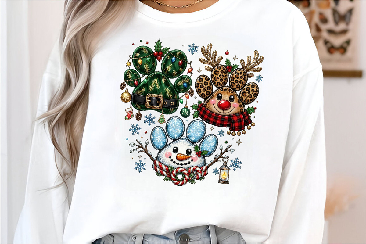 Christmas Paws Png Design, a Seasonal Illustration by Designking (Photo 6 of 12)