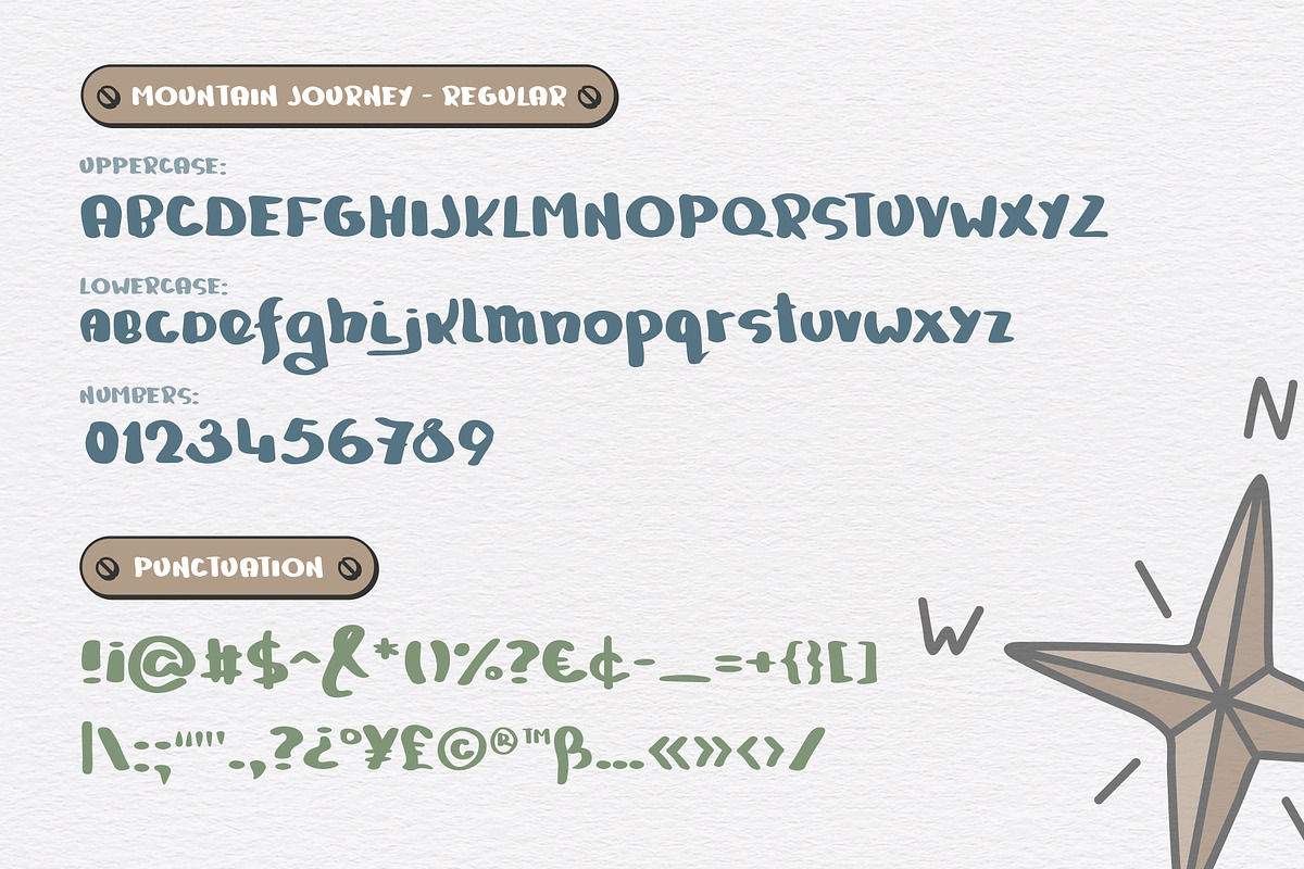 Mountain Journey - a Fun Font Duo preview 2