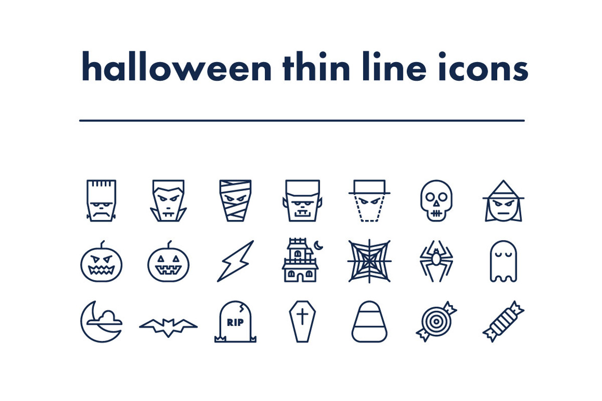 Halloween Thin Line Icon Pack, an Icon by courtcald (Photo 2 of 2)