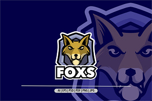 Fox mascot shield logo sport, a Branding & Logo Template by Bayuktx