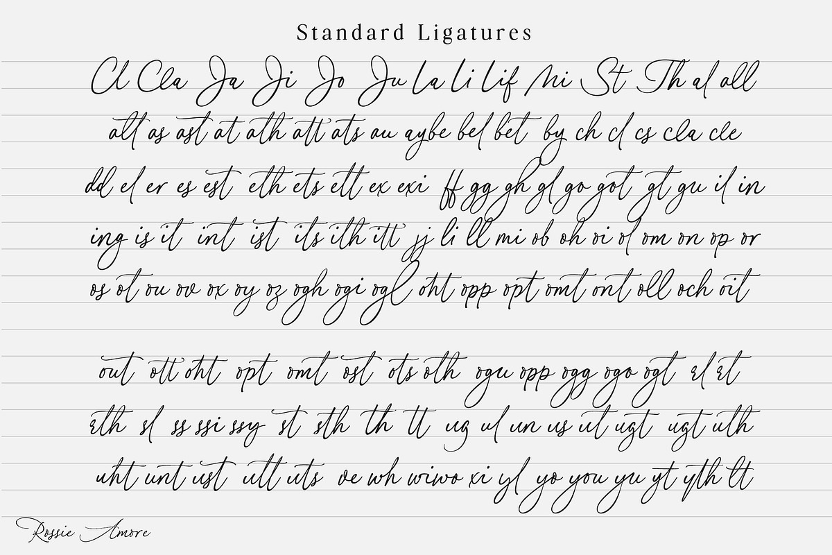 Rossie Amor, a Handwritten Font by joelmaker (Photo 13 of 15)