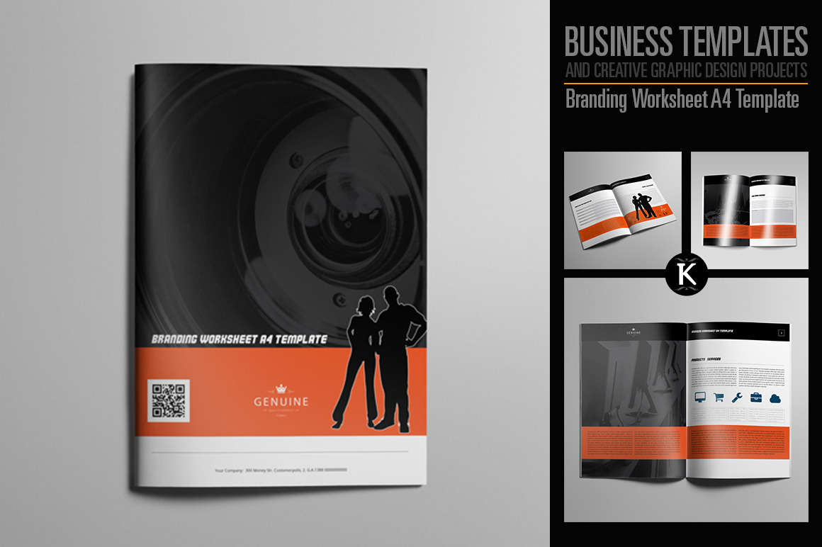 Branding Worksheet A4 Template, a Marketing Template by Keboto