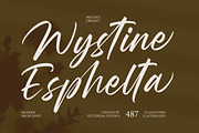 Wystine Esphelta Modern Brush Font, a Script Font by Letterena Studios Script (Thumbnail 1 of 20)