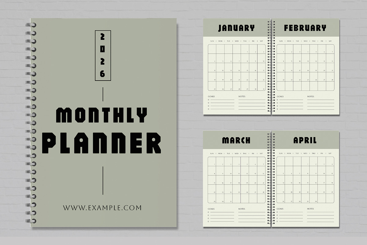 Editable Creative Monthly Planner preview 2