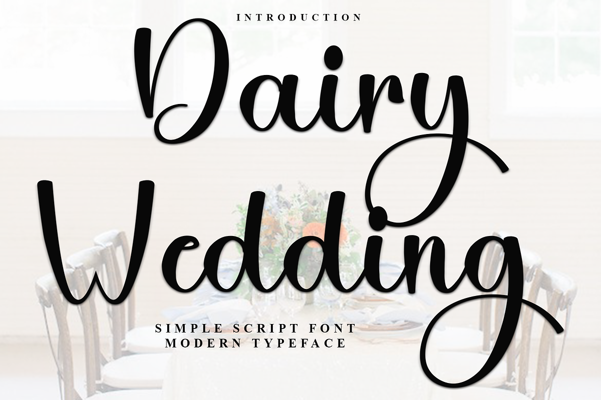 Dairy Wedding, a Handwritten Font by InermediaSTUDIO (Photo 1 of 8)