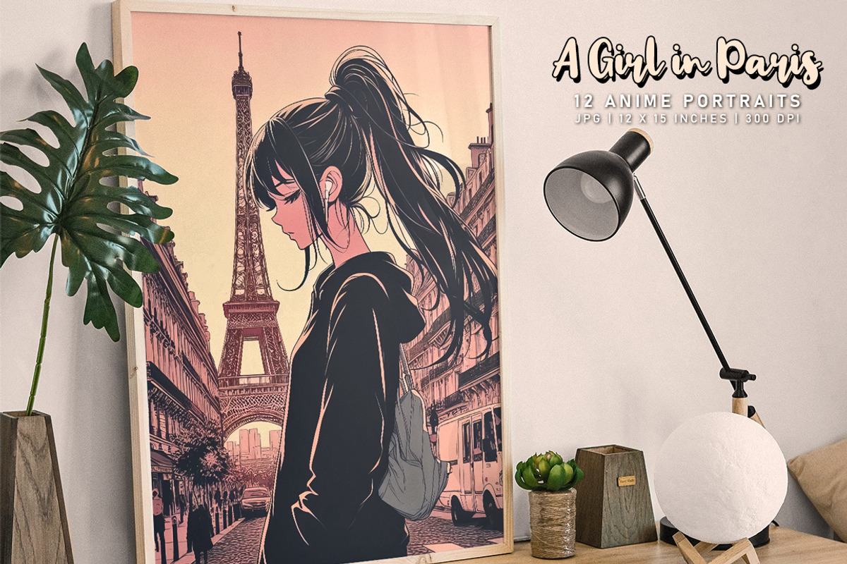 A Girl in Paris, a Person Illustration by Digital Art Creations (Photo 5 of 8)