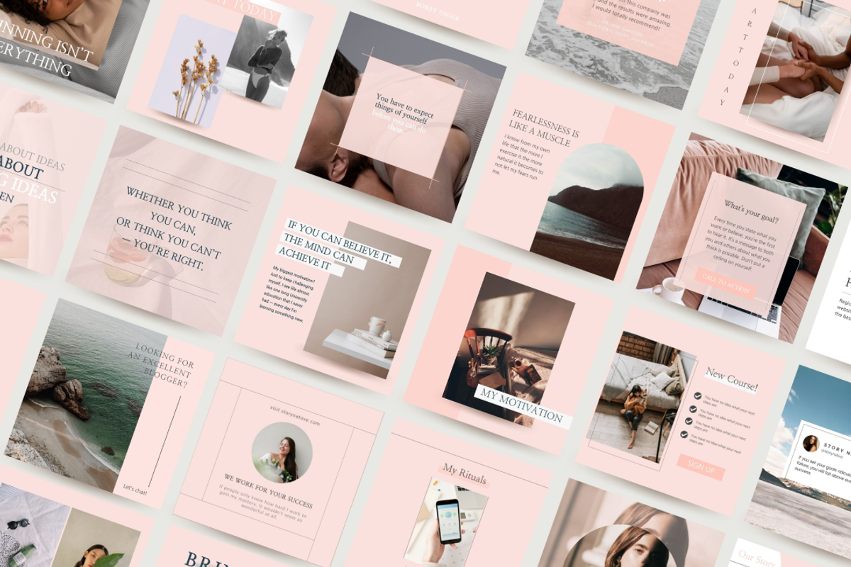 Pink Instagram Coach Canva Templates, a Social Media Template by Story ...