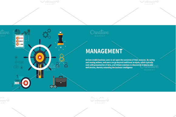 Icons For Management Concept