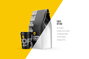 Coffee Pouch Mockup with cup, a Cups & Container Mockup by easymock (Thumbnail 3 of 9)