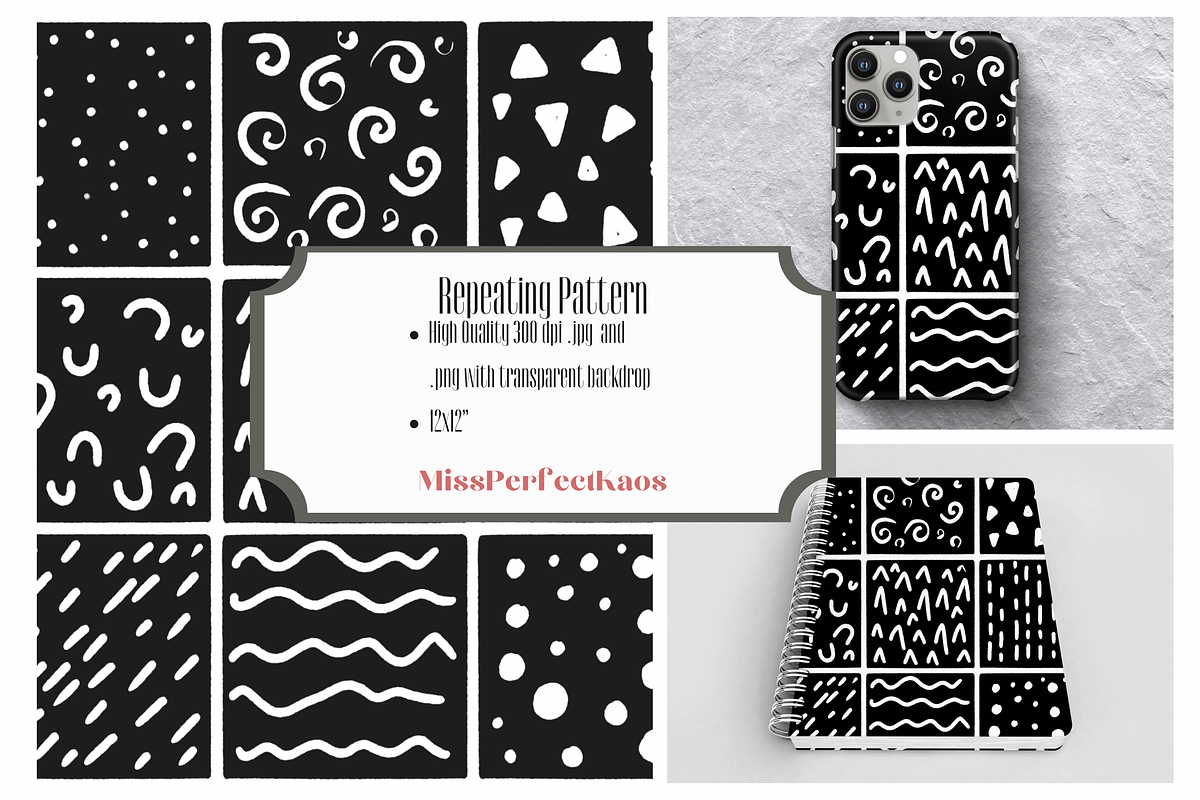 Squares - Repeating Pattern, a Pattern Graphic by MissPerfectKaos (Photo 1 of 3)