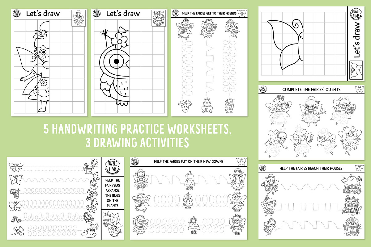 Woodland fairy coloring games, an Education Illustration by Lexi Claus (Photo 11 of 17)