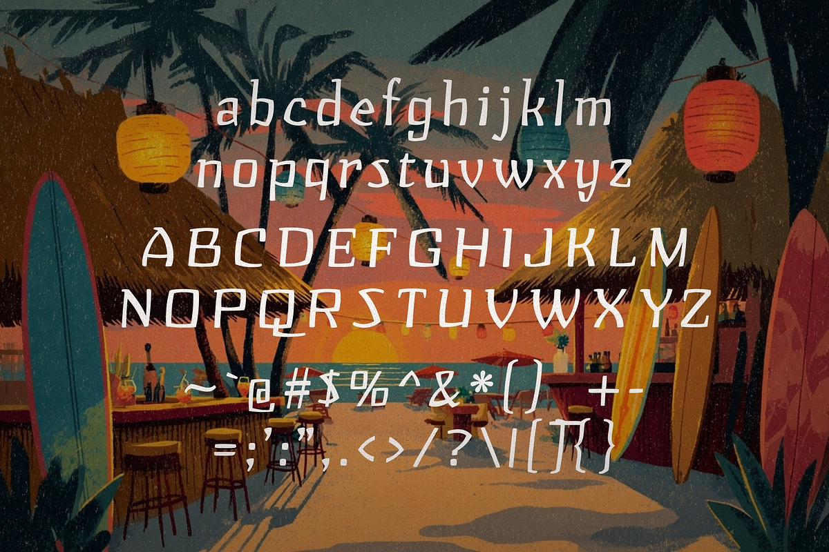 Tiki-Tide - Organic Tropical Font, a Sans Serif Font by HipFonts (Photo 2 of 9)