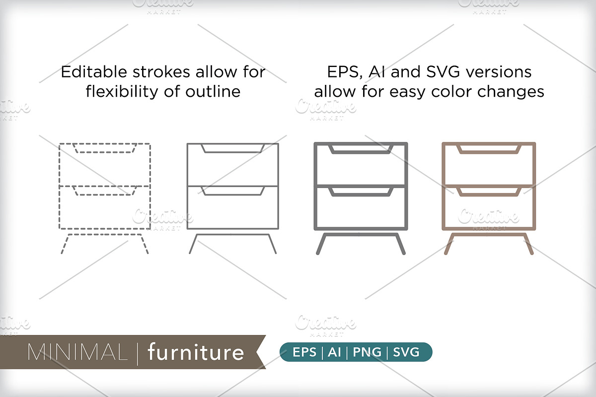 Minimal furniture icons, an Outline Icon by Picture Window (Photo 5 of 5)