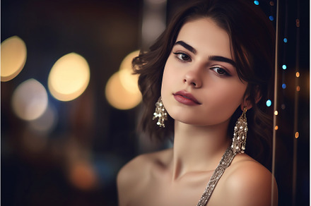 Woman elegant jewelry studio photo, a Beauty & Fashion Photo by Ylivdesign