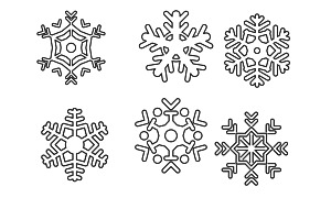 Snowflakes Set 3 Procreate Brush