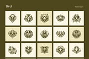 1500 Bird Logo Art Set, a Solid Icon by Creative Stall (Thumbnail 18 of 38)
