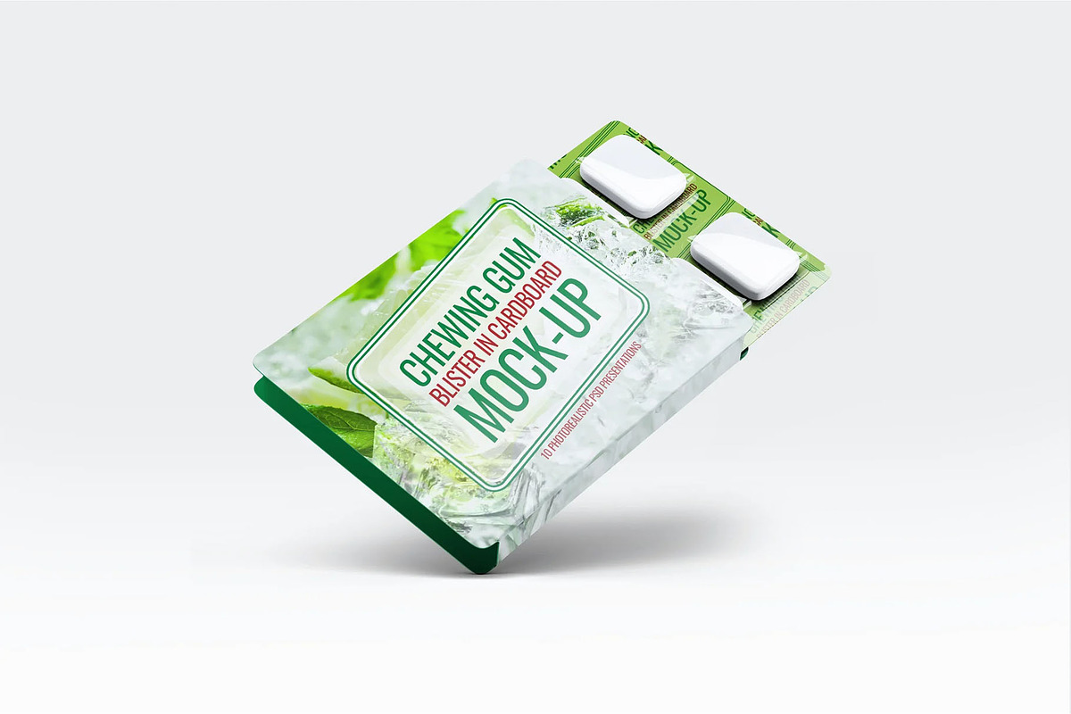 Chewing Gum Blister Mockup, an Advertising Mockup by Hubzway (Photo 5 of 7)