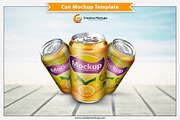 Can Mockup Template, a Packaging Mockup by Plus Media (Thumbnail 1 of 4)