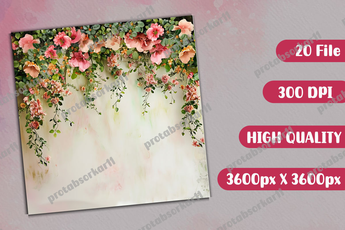 Floral Wall Digital Papers, a Background Photo by protabsorkar11 (Photo 4 of 4)