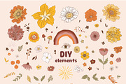 Flower Power - Retro Vectors, an Illustration by Twigs and Twine (Thumbnail 6 of 9)