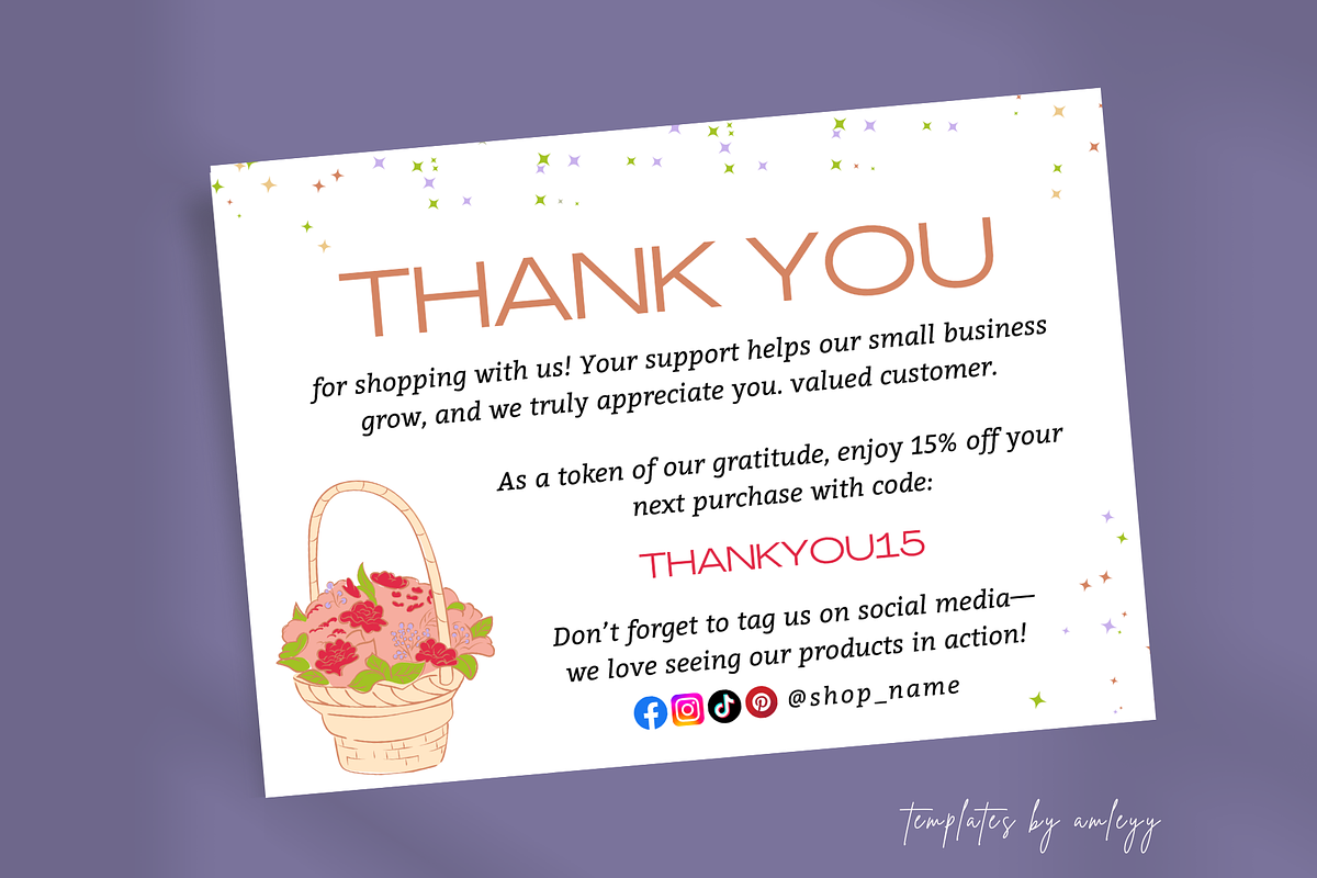 Small Business Thank You Card, a Card Template by Elegant_Studio44 (Photo 2 of 6)