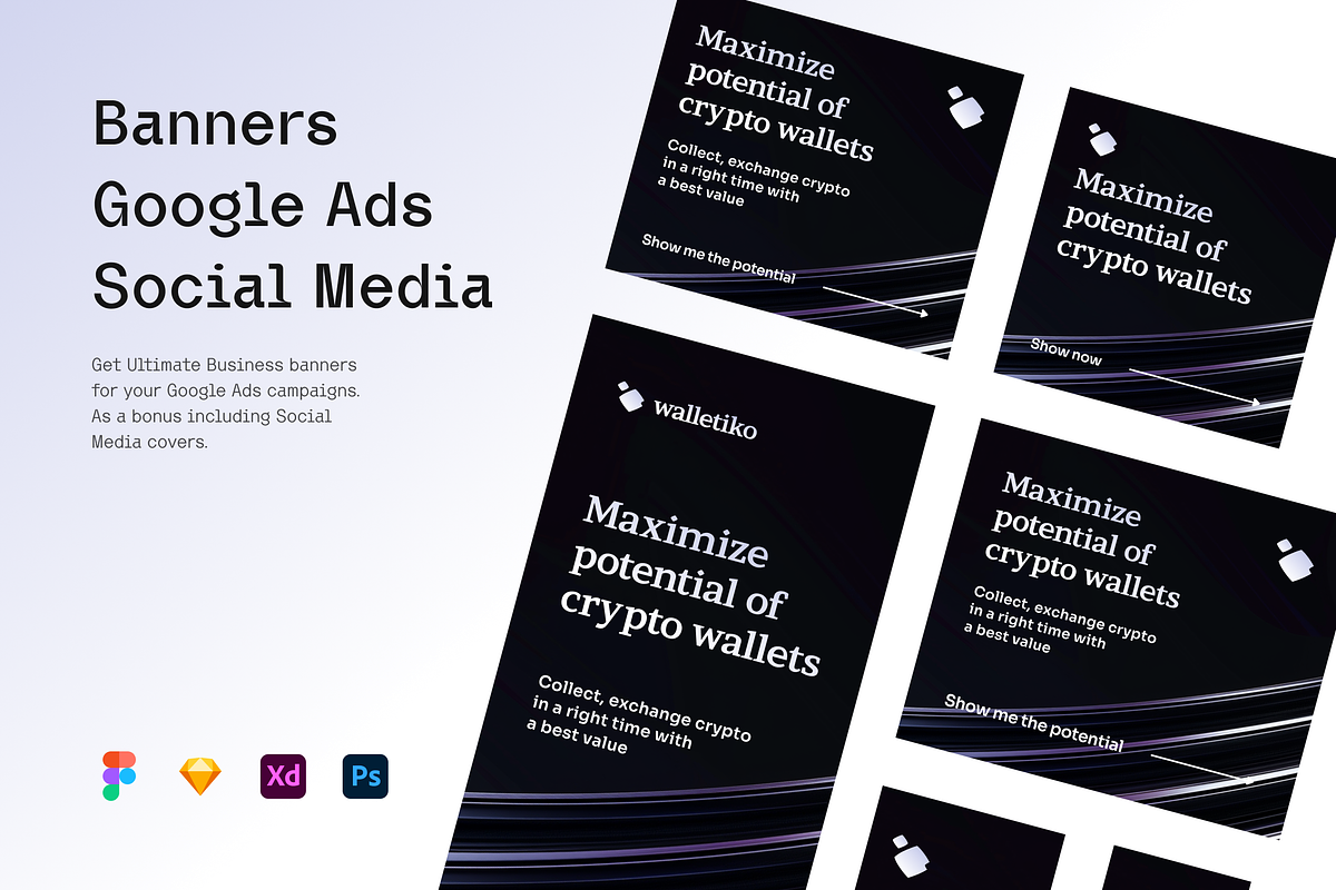 Crypto - Business Banners, an Advertising Mockup by Petr Bilek (Photo 1 of 3)