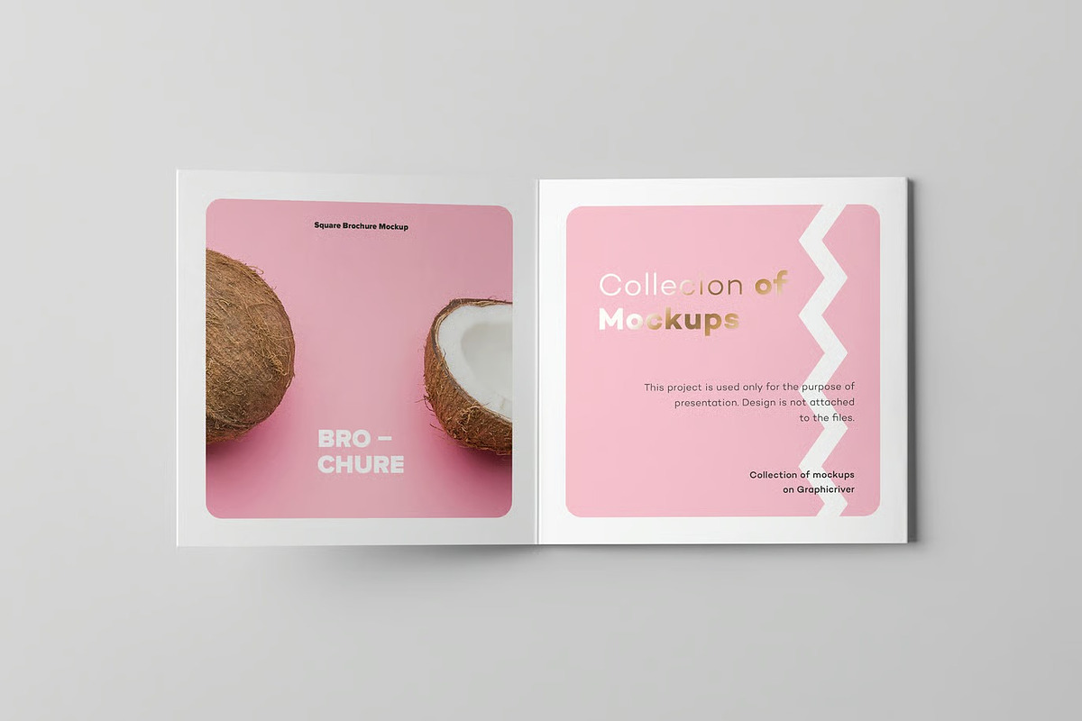 Four Fold Square Brochure Mock-up, an Advertising Mockup by zippypixelstudio (Photo 4 of 13)