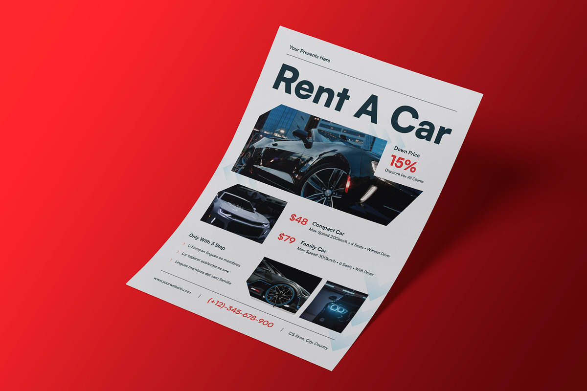 Car Rent Flyer, a Flyer Template by Neermana (Photo 2 of 4)