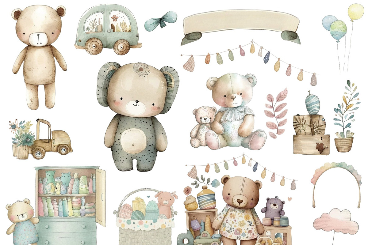 Watercolor Boho Baby Shower Clipart, a Graphic by Digitals Art Hub (Photo 3 of 8)