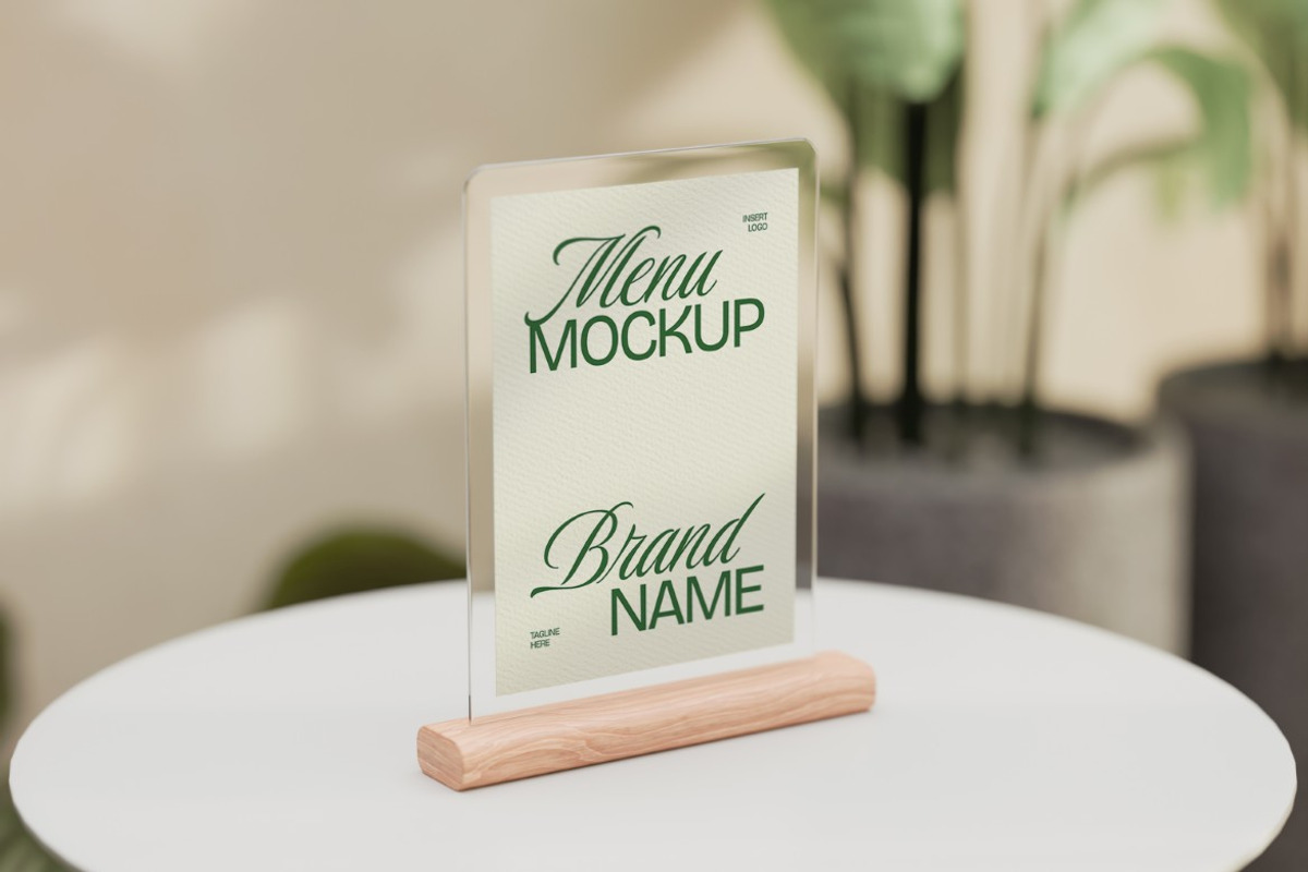 Acrylic Food Menu Mockup, a Product Mockup by graphicook (Photo 3 of 4)