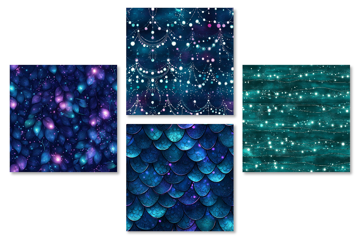Mermaid Enchantment Digital Paper, a Texture Graphic by Dream Creation (Photo 6 of 6)
