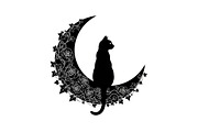 Cat on Crescent Moon Bundle, an Illustration by jahid234 (Thumbnail 14 of 31)
