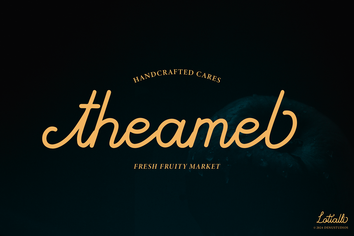 Lotialli | Monoline Script Font, a Script Font by Denustudios (Photo 3 of 15)