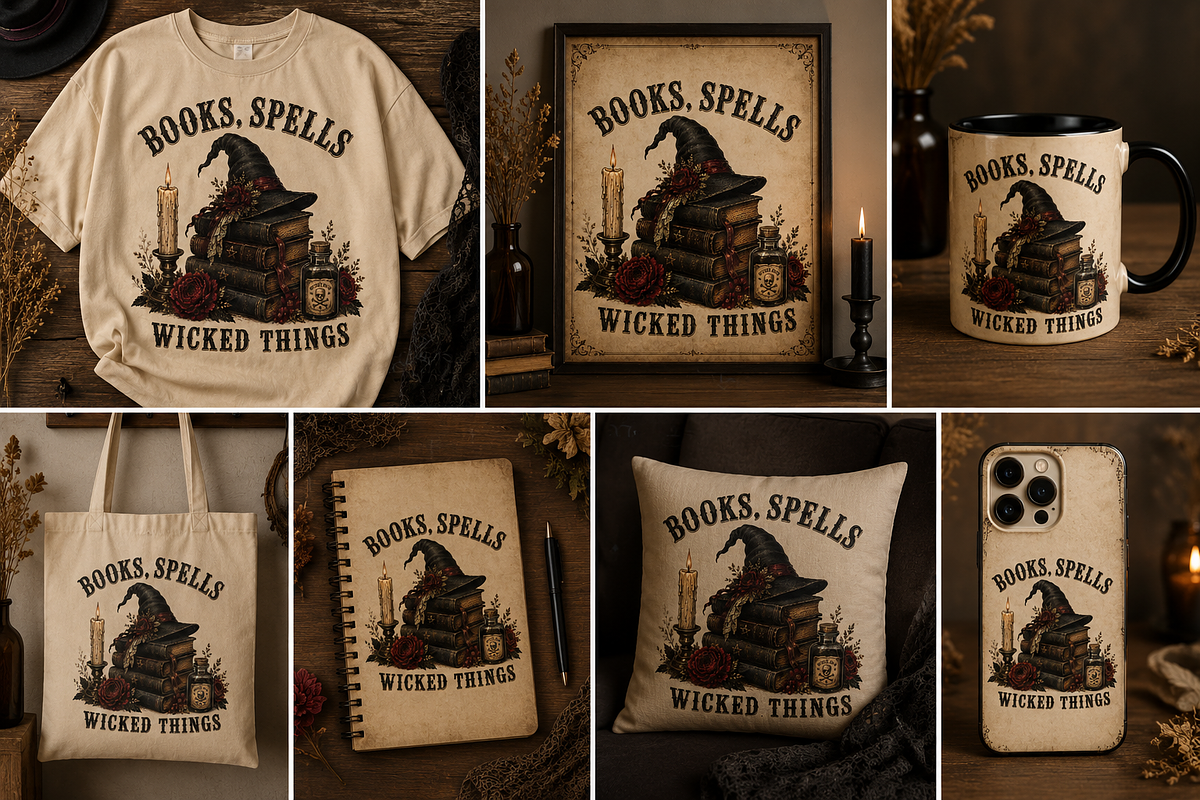 Dark Academia Halloween Png Bundle, an Object Graphic by Daisy Design (Photo 8 of 21)